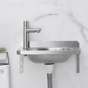 Mini-évier mural compact en acier inoxydable SS304, lavabo durable en acier inoxydable avec crédence pour installation en petite <span class=keywords><strong>salle</strong></span> <span class=keywords><strong>de</strong></span> <span class=keywords><strong>bain</strong></span> <span class=keywords><strong>de</strong></span> camping-car ou <span class=keywords><strong>caravane</strong></span> - Product Image 5