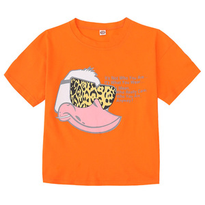 T-shirt pour filles adolescentes tendance et mignon, pour enfants, avec impression de motifs d'animaux de dessin animé - Product Image 5