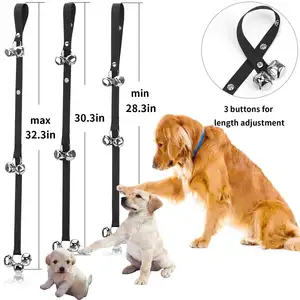 Adjustable Length Webbing Strap Dog Door Bells Pet Doorbell For Dog Door Knob Potty Training