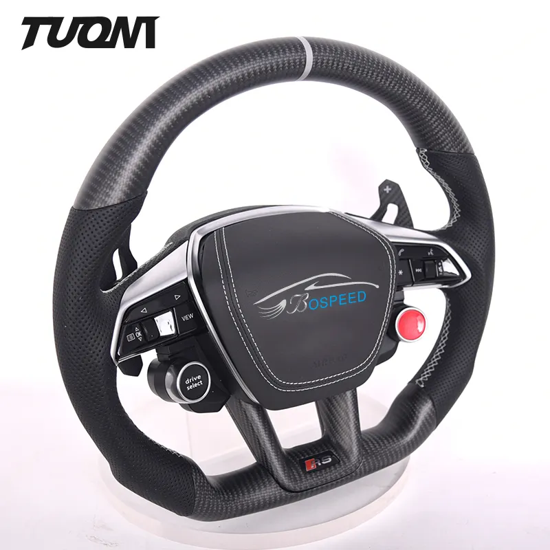 Factory price RS6 RS5 C8 carbon fiber steering wheel for Audi all model