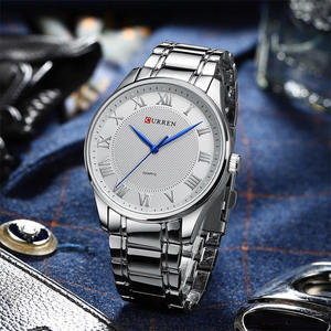Relojes mecánicos de moda con logotipo personalizado, correa de aleación de acero inoxidable para hombre, relojes de cuarzo con esfera de vidrio, sencillos, casuales y de negocios. - Product Image 4