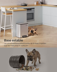 <span class=keywords><strong>SONGMICS</strong></span> <span class=keywords><strong>Cubo</strong></span> de <span class=keywords><strong>basura</strong></span> de 5,2 galones (20L) con tapa <span class=keywords><strong>Cubo</strong></span> de <span class=keywords><strong>basura</strong></span> de acero inoxidable con pedal y <span class=keywords><strong>cubo</strong></span> interior de plástico - Product Image 4