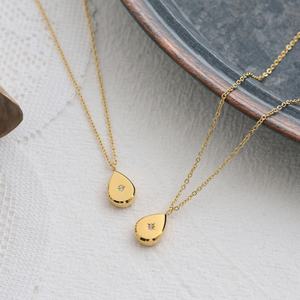 Collar Minimalista con Baño de Oro de 18K, Diseño de Gota de Agua y Viento, para Mujer, Estilo Vintage, Colgante de Acero con Forma de Rosa, Accesorio de Moda, Regalo - Product Image 2