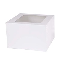 Boîte à gâteau carrée blanche écologique personnalisée à montage automatique et carton cadeau cœur coloré pour boulangerie et emballage d'aliments pour bébés