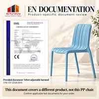 Chaise de salle à manger moderne en plastique PP avec dossier profilé, empilable, pour la maison, la cuisine, le café, le restaurant, l'intérieur et l'extérieur