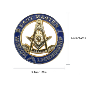 Épingles de revers maçonniques exquises |   Badge maçonnique Past Master 3,3 cm en alliage de zinc, accessoires pour hommes pour tenues professionnelles et formelles - Product Image 2