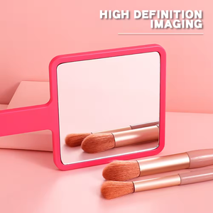 Custom <b>Plastic</b> Mini Handheld Lighted <b>Pocket</b> Mirror Single Sided Square Cosmetic Makeup Mirror for Wholesale - Product Image 5