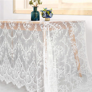 Nappe de <span class=keywords><strong>table</strong></span> Vintage en dentelle blanche, linge de soie à motif Floral, pour fête de mariage, 60x121 pouces - Product Image 1