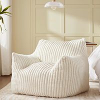 Sitzsack-Sessel Einzelsofa Kleines Sofa für Kompakte Wohnungen Moderner Minimalistischer Hochdichter Schaumstoff Stoffbezug Künstlerischer Faulenzer-Sessel für den Balkon