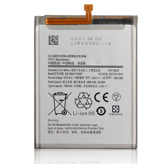New Original Capacity 6000mAh EB-BM415ABY Digital Phone Battery for Samsung galaxy M51 M515 M515 F M62 F62