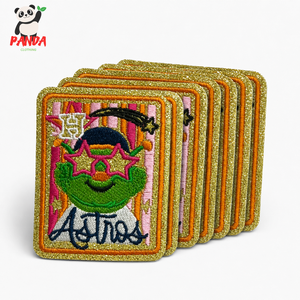 Parche Bordado Personalizado Estilo Mascota <span class=keywords><strong>de</strong></span> Equipo <span class=keywords><strong>Astros</strong></span>, Aplique Termoadhesivo o Cosido para Chaquetas, <span class=keywords><strong>Gorras</strong></span> y Bolsos - Product Image 4