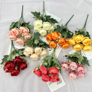 Fleurs <span class=keywords><strong>artificielles</strong></span> <span class=keywords><strong>de</strong></span> pivoine à 5 têtes, plantes et fleurs <span class=keywords><strong>artificielles</strong></span> en soie, pivoines bon marché - Product Image 3