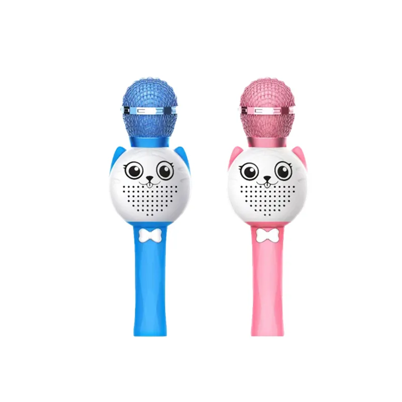 Custom Wholesale K1 Portable Handheld Bluetooths Speaker Sing Wireless Mics Home Karaoke Kids Microphones for Party