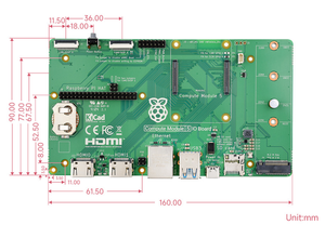Placa Raspberry Pi CM5 <span class=keywords><strong>IO</strong></span> de doble 4K60Hz M2 MKey Ranura PCIe Dual MIPI CSI/DSI PoE Ready GPIO40 Desarrollo de puerta de enlace industrial - Product Image 5