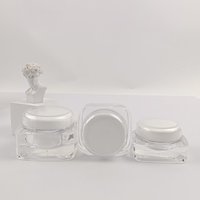 Pot de crème acrylique Crème de jour faciale transparente Catégorie de produit clé Pots en plastique