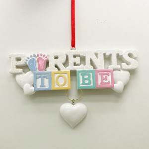 Coppia incinta di ornamenti natalizi personalizzati, in attesa che <span class=keywords><strong>il</strong></span> papà dei genitori sia - Product Image 3