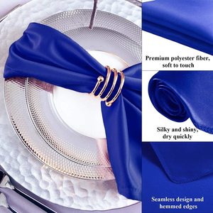 Venta al por mayor moderno blanco cuadrado servilletas <span class=keywords><strong>de</strong></span> mesa impermeable poliéster Satén/algodón/Damasco/lino para restaurantes y hoteles - Product Image 5