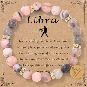 Pulsera de Piedras Naturales Tejidas con Cuentas, Ajustable, con los 12 Signos del Zodiaco, <span class=keywords><strong>para</strong></span> Regalos, Éxito de Ventas Transfronterizo 2026 - Product Image 4