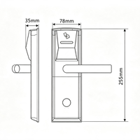 Cerradura Inteligente para Puerta de Habitación de Hotel con RFID, SUS 304, Precio de Fábrica, con Tarjeta Inteligente y Sistema de Software de Gestión