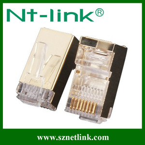 NT-LINK 3U-50U plaqué or moins cher 8P8C CAT5e UTP 100 Mo/s Ethernet Lan câble réseau <span class=keywords><strong>RJ45</strong></span> prise mâle connecteur catégorie <span class=keywords><strong>5e</strong></span> - Product Image 2
