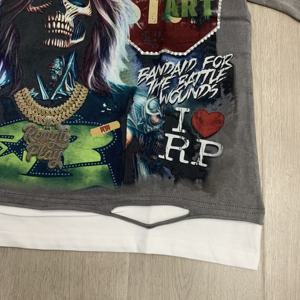 RoughPlay <strong>RockStar</strong> T-Shirt with Diamond Direct Spray Breathable Rhinestone Fashion Brand Short Sleeved Shirt - Product Image 3