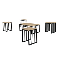 YUKAI Meubles de table basse 1 + 4 au design simple et populaire avec 1 grande table et 4 petites tables T-013(1 + 4)