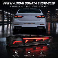 Feu arrière LED séquentiel étanche avec boîtier fumé Sport Upgrade, montage direct, Nafu Auto pour Hyundai Sonata9 18-20
