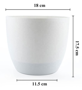 Pack of 3 White Decorative Plastic Pot Planter Self Watering <strong>Plant</strong> Pot With Water Level Indicator - Product Image 2