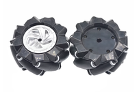 Roda Omni 60mm 80mm 97mm dengan roda Mecanum Motor kopling logam heksagonal 6mm untuk Robot pintar AGV
