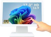 Monitor POS Layar Sentuh FHD 17,3 Inci 1920 X 1080 Kelas Komersial Baru, 10 Titik Sentuh, Tahan Air, Tahan Debu, Garansi 3 Tahun