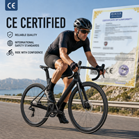 Vélo de route en fibre de carbone léger à 22 vitesses, vélo de course aérodynamique avec roues en alliage pour adultes