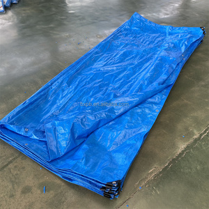 Bâche imperméable en plastique de polyéthylène de bâche résistante <span class=keywords><strong>bleue</strong></span> de prix usine pour la couverture extérieure - Product Image 2