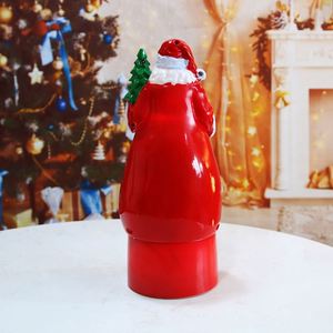 Ventes chaudes Décorations de Noël 1L Lumière LED de Père Noël blanc chaud et rouge, lanterne globe à neige avec moteur à eau, motif lumineux, fonctionne sur piles IP44 - Product Image 4