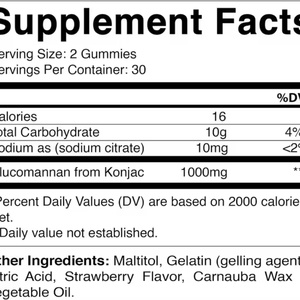 Suplementos al por Mayor OEM ODM Gomitas de Glucomanano Excelente Fuente de Fibra Dietética y Digestiva - Product Image 2