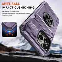 Casing Magnetik dengan Ring Putar dan Kickstand untuk iPhone 11 13 14 15 16 17 Pro Max, Dilengkapi Slot Kartu, Pelindung Tahan Banting, dan Model Dompet