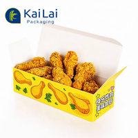 Boîtes d'emballage pour poulet frit et frites de haute qualité en papier kraft biodégradable et recyclable de qualité alimentaire Kailai