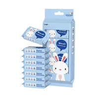 OEM ODM 8 lingettes par sachet, lingettes humides super douces mini format poche, parfumées, pour le nettoyage des mains et de la bouche des bébés, format voyage
