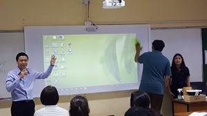 Sistem Papan Tulis Interaktif Layar Besar Proyeksi Dinding Sentuh Jari Papan Tulis Pintar Sistem Sentuh Dinding untuk Sekolah dan Kantor - Product Image 2