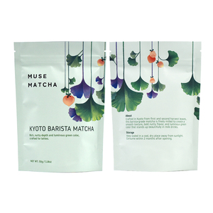 Sachet souple refermable personnalisé en plastique avec fermeture éclair, en aluminium et Mylar, pour poudre <span class=keywords><strong>de</strong></span> Matcha - Product Image 5
