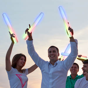 マルチカラーLEDフォームライトスティックグローバトンチアリーディング卒業クリスマスディワリバックスクール製耐久性のあるゴム - Product Image 5