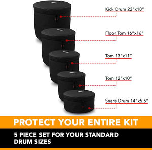 Juego de Bolsas de Transporte para Batería Personalizadas para Kits Estándar, Diseño Resistente y Acolchado Grueso para Protección de la Batería - Product Image 2