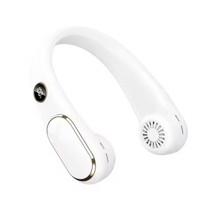 Nouveau ventilateur de cou sans fil portable, recharge USB, affichage numérique, silencieux, pour extérieur, mini moteur sans balais, batterie 2400mAh - Product Image 6