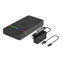 Carcasa Externa para Disco Duro Móvil RGB, Tipo-C, 5Gbps, USB 3.2 Gen1, para Discos Duros SATA de 2.5 y 3.5 Pulgadas, Venta al Por Mayor