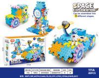 Juego de Bloques de Construcción Eléctricos de Vehículos Espaciales al por Mayor, 45 Piezas, Juguete de Construcción STEM, Rompecabezas de Astronauta Personalizado para Niños