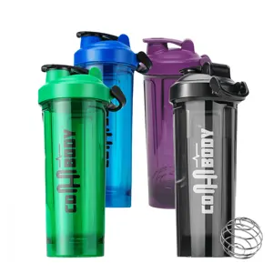 Bán buôn biểu tượng tùy chỉnh nhựa Protein Shaker cup 700ml BPA free xách tay thể thao ngoài trời tập thể dục phòng tập thể dục protein BỘT LẮC chai