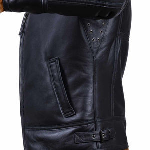 Chaquetas de Cuero de Borrego para Hombre, Diseño Moderno 2025, con Logotipo Personalizado en la Parte Delantera, Tela de Lona, Gran Venta - Product Image 5