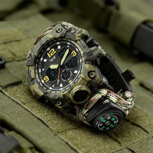 Luxury Sport Outdoor Survival Watch Compass <b>Thermometer</b> Multifunctional Analog Digital Watch Dual Display LED Waterproof - Product Image 3