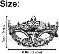 Masque de mascarade pour femmes masque en métal brillant strass fête vénitienne soirée bal bal masque Bar Costumes accessoire