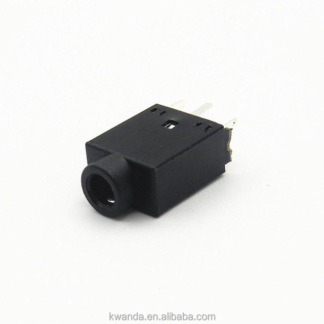 KD ST-668 Stereo Headphone Connector 3.5mm 6 Pin Female Smt Mini Audio Phone Ports Jack Nylon Brass Contact Black