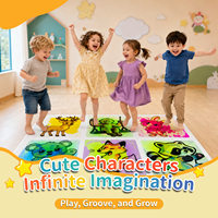 Dalles de sol sensorielles liquides interactives et colorées XIRDQYM D006/1 (6 pièces) - Matériel TPE/TPR pour enfants de 3 à 6 ans, unisexe, intérieur